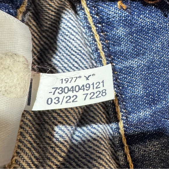 American Eagle Highest Rise 90s Boyfriend Patchwork Denim Shorts - Picture 5 of 11